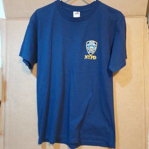 NYPD- Police Department City of New York- Size Large- Navy Blue- Men's T-shirt